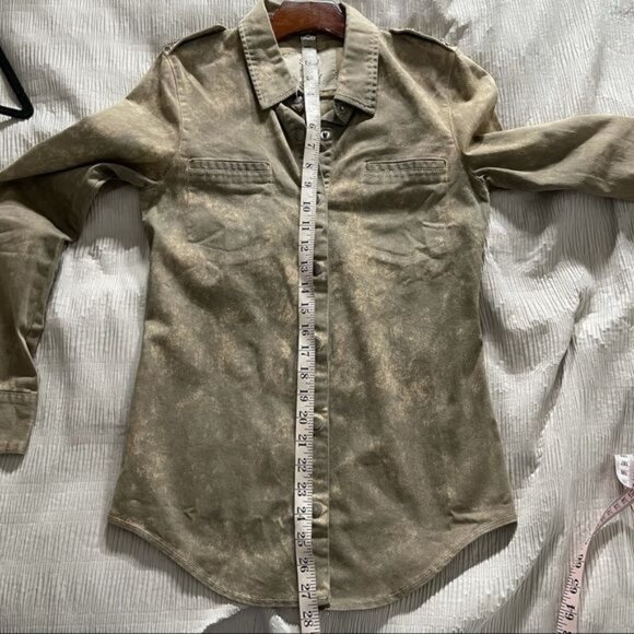 See Thru Soul Snap Button Down Shirt Tie Die Long Sleeve Light Jacket - Picture 9 of 9